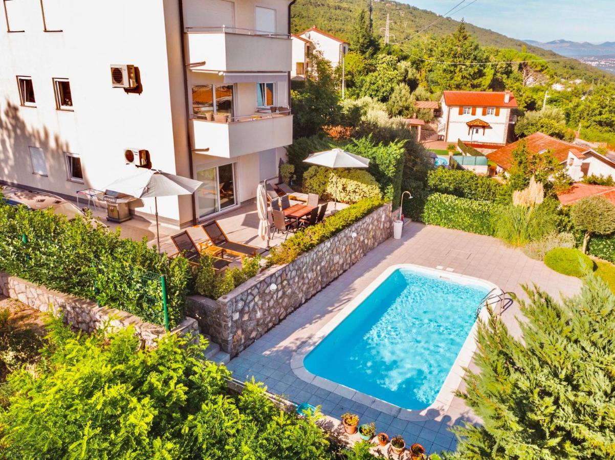 Panoramic Apartment Sea View And Pool Opatija Ičići Eksteriør billede